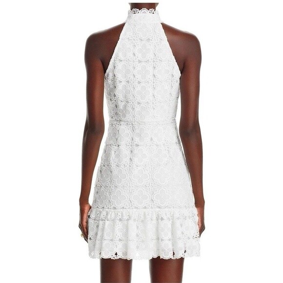 Aqua Women's Lace Mini Shirt Dress White Size S NWT - Picture 3 of 12